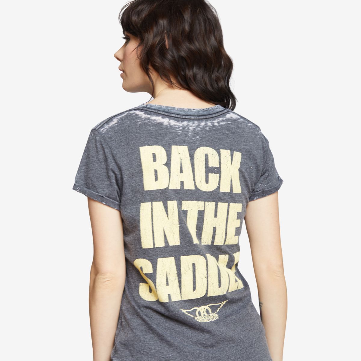 Aerosmith Fitted Tee with Back In the Saddle Design by Recycled Karma image number 4