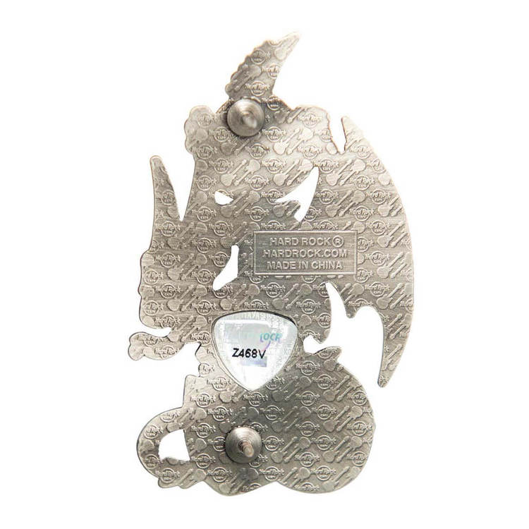 3D Dragon and Flag Guitar Pin image number 2