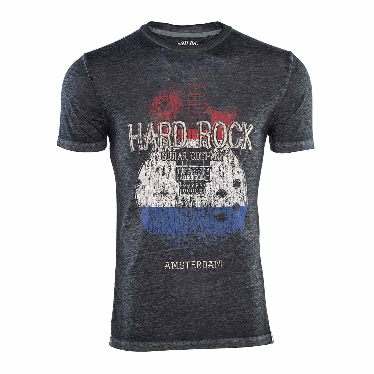 Men's Burnout Flag Guitar Graphic Tee image number 1