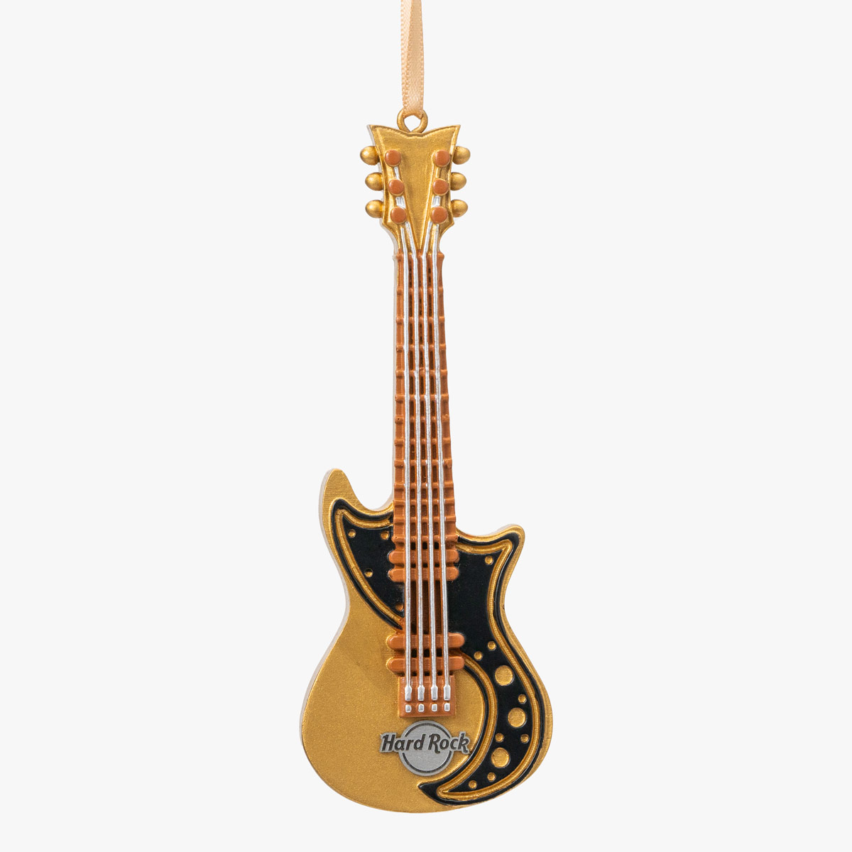 Hard Rock Guitar Ornament Set in Black and Gold image number 2