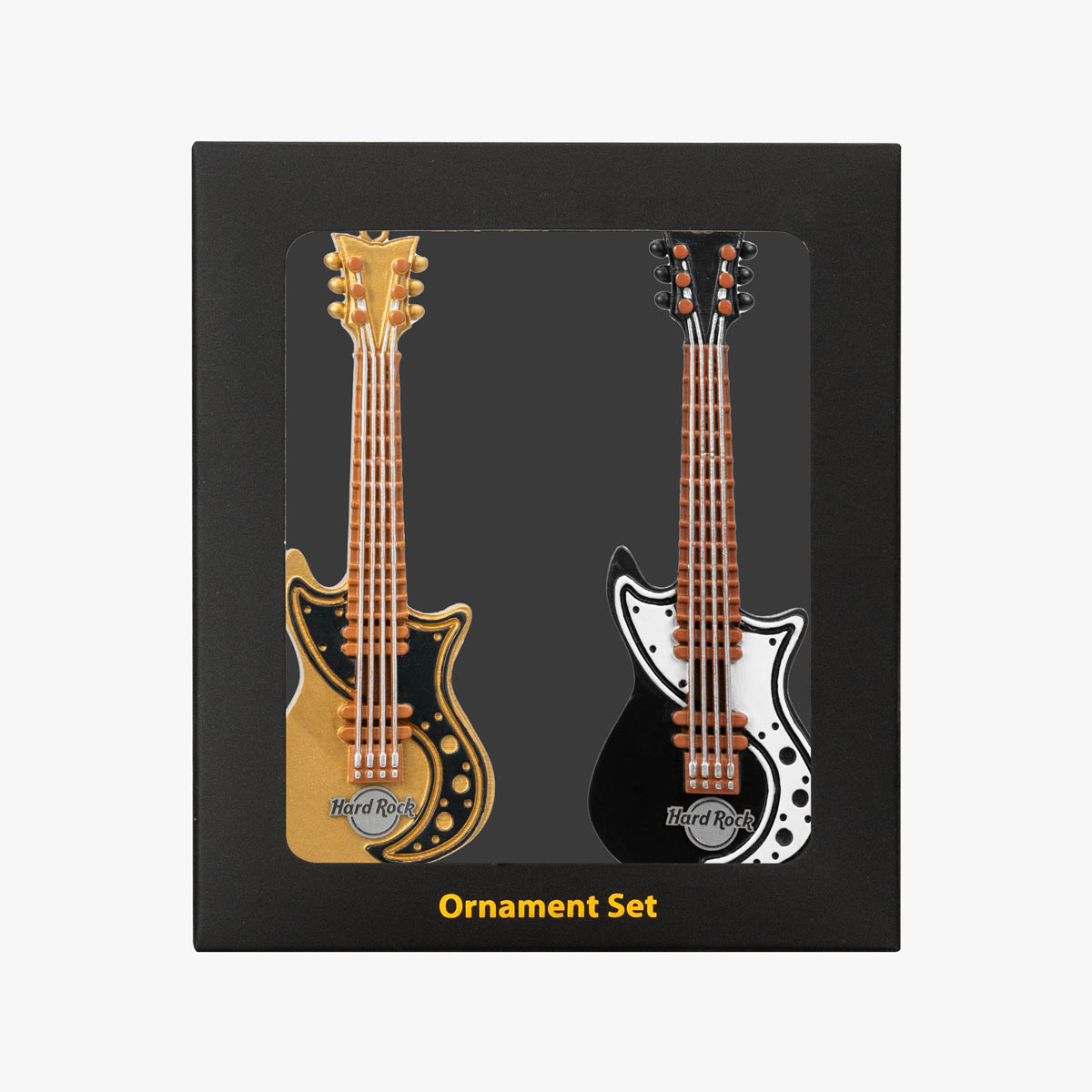Hard Rock Guitar Ornament Set in Black and Gold image number 6