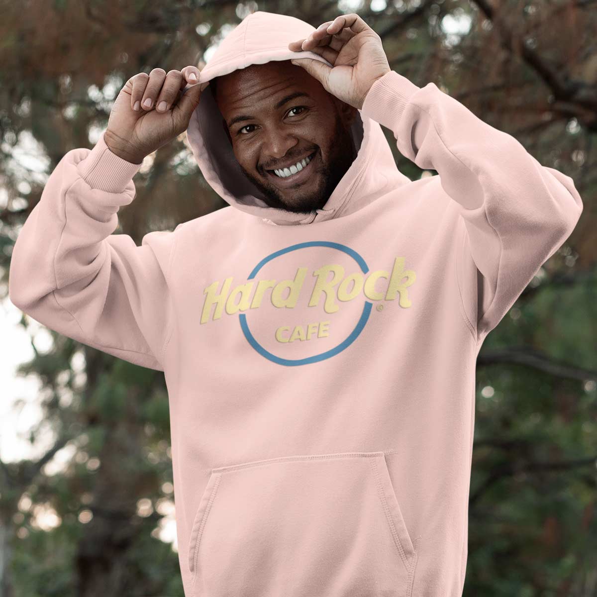 HR Uni Puff Logo Hoodie Soft Pink image number 3