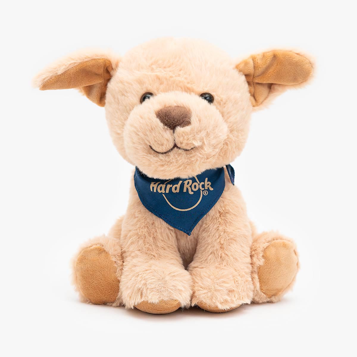 Hard Rock Plush Golden Dog with Navy Bandana image number 1