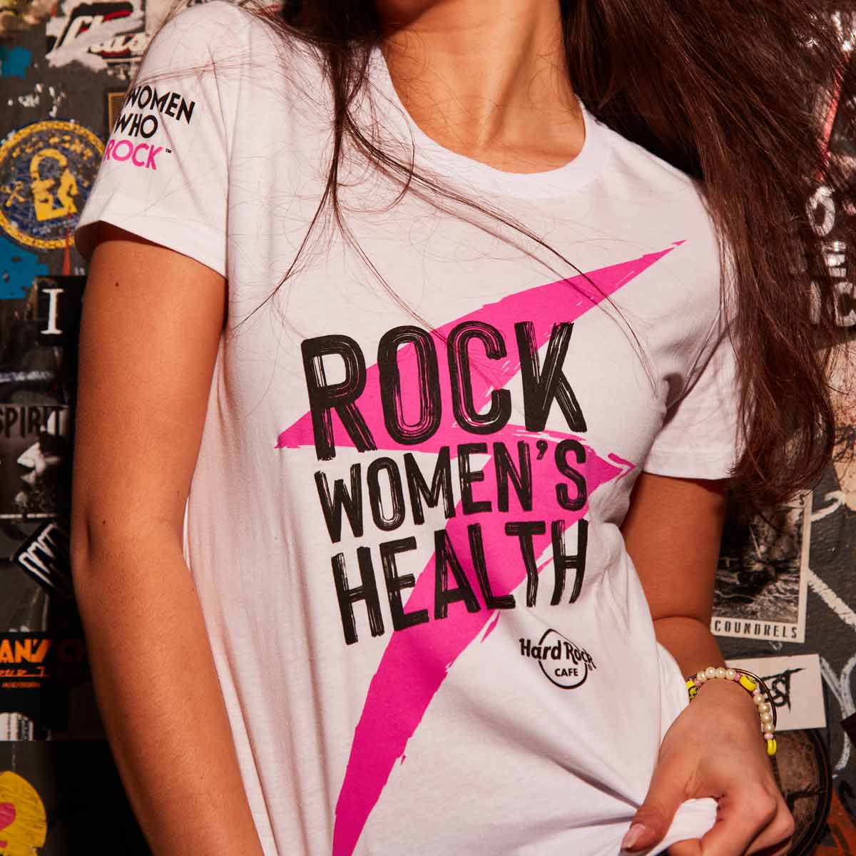 HR Ladies Rock Women's Health Tee White image number 3