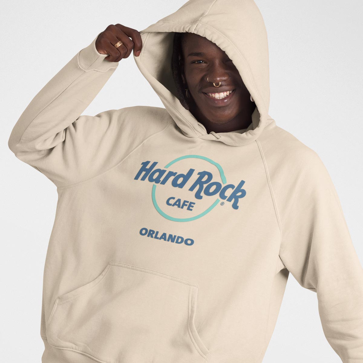 Uni HR Puff Logo Hoodie- Tan image number 4