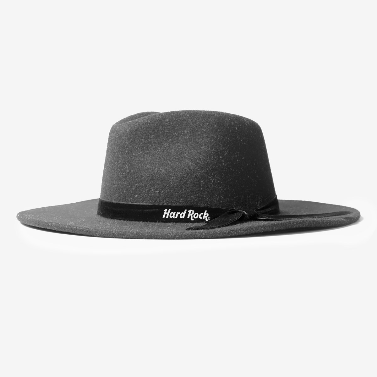 Ladies Wool Flat Brim Hat Gray image number 3
