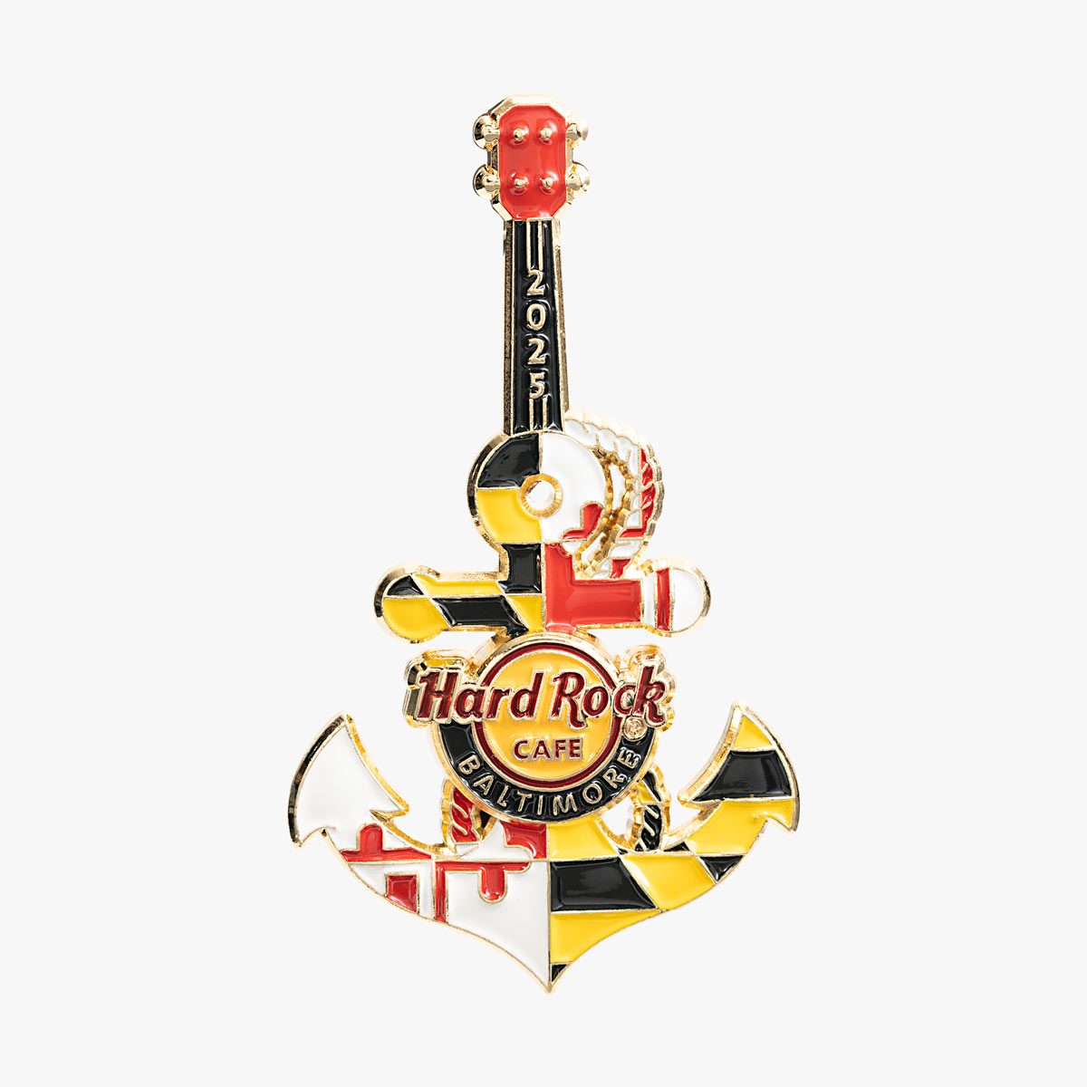 Limited Edition Baltimore 3D State Flag Anchor Pin image number 1