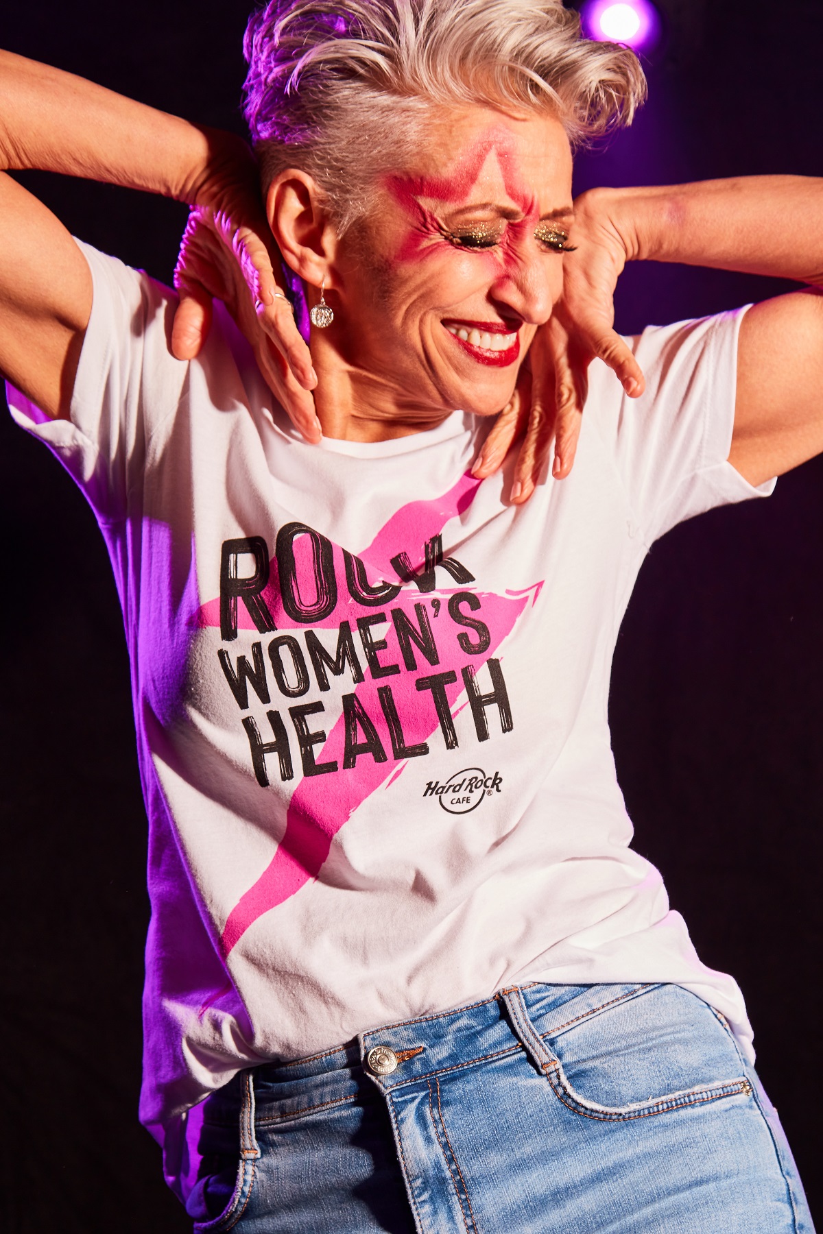 HR Ladies Rock Women's Health Tee White image number 5