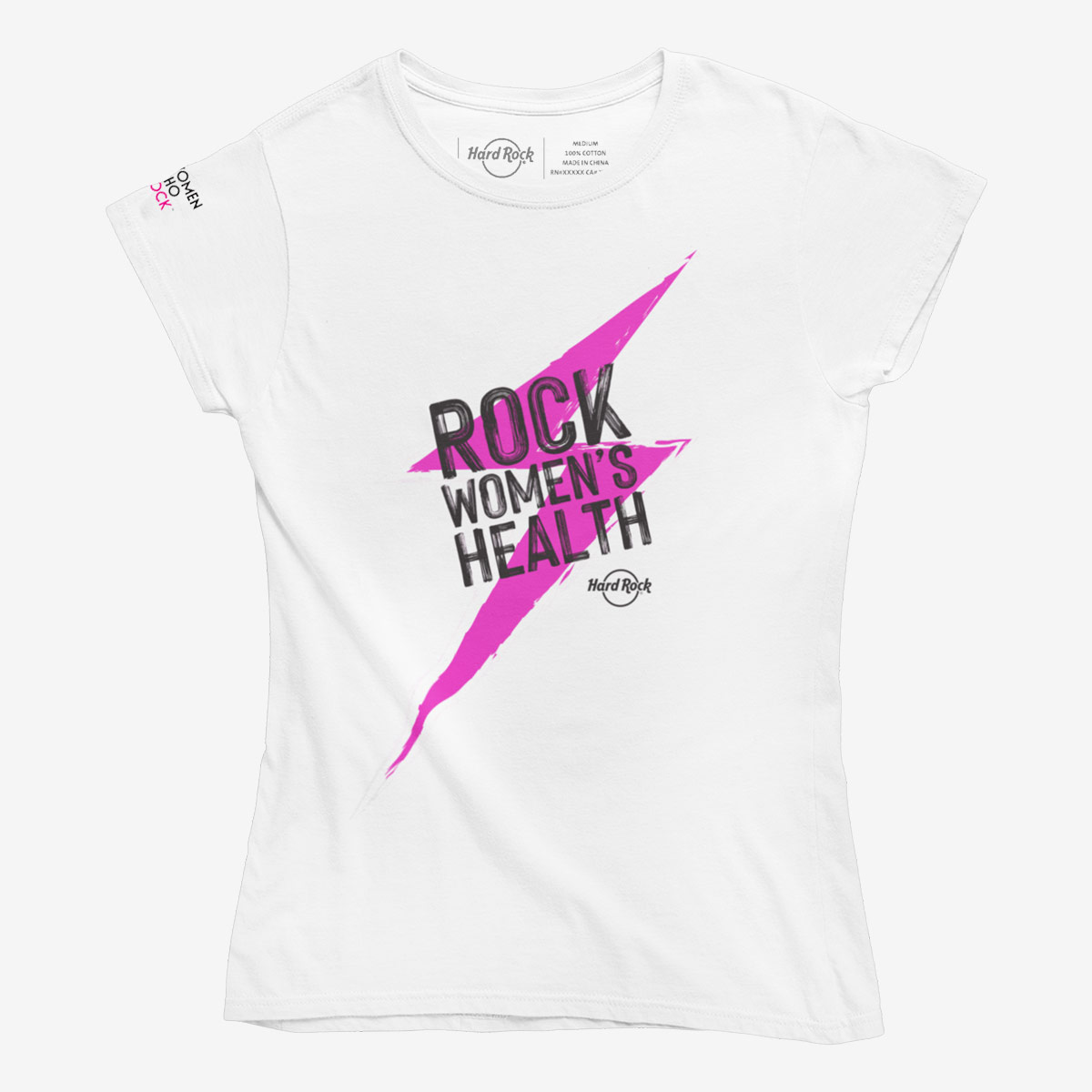 HR Ladies Rock Women's Health Tee White image number 1