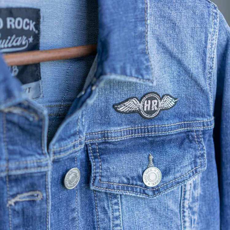 Slim Fit Denim Jean Jacket with Floral Patch image number 4