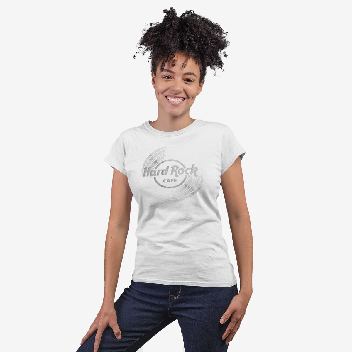 Women's Vinyl Logo Shortsleeve Crewneck Tee in White image number 5