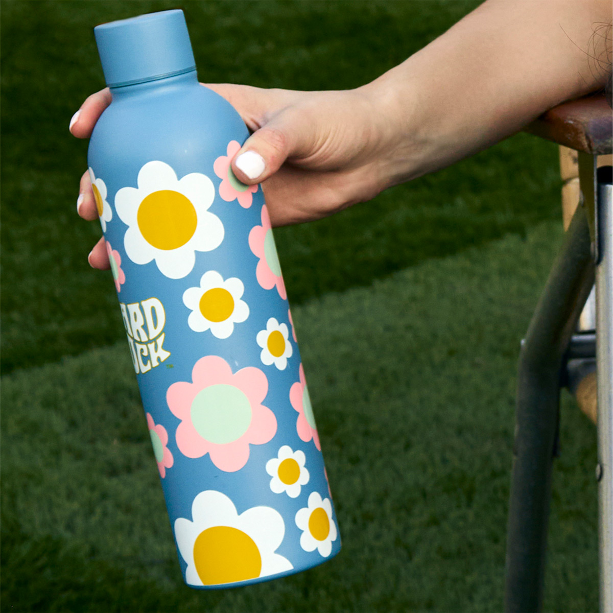 Music Festival Flower Power Water Bottle in Blue image number 2