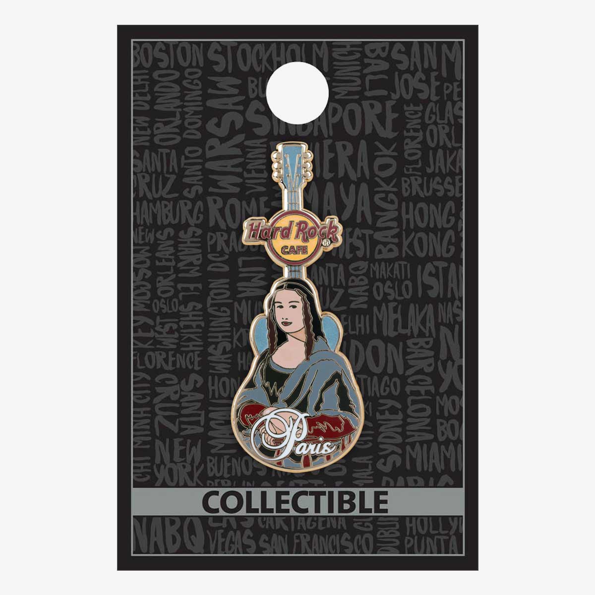 Paris Mona Lisa Guitar Pin image number 2