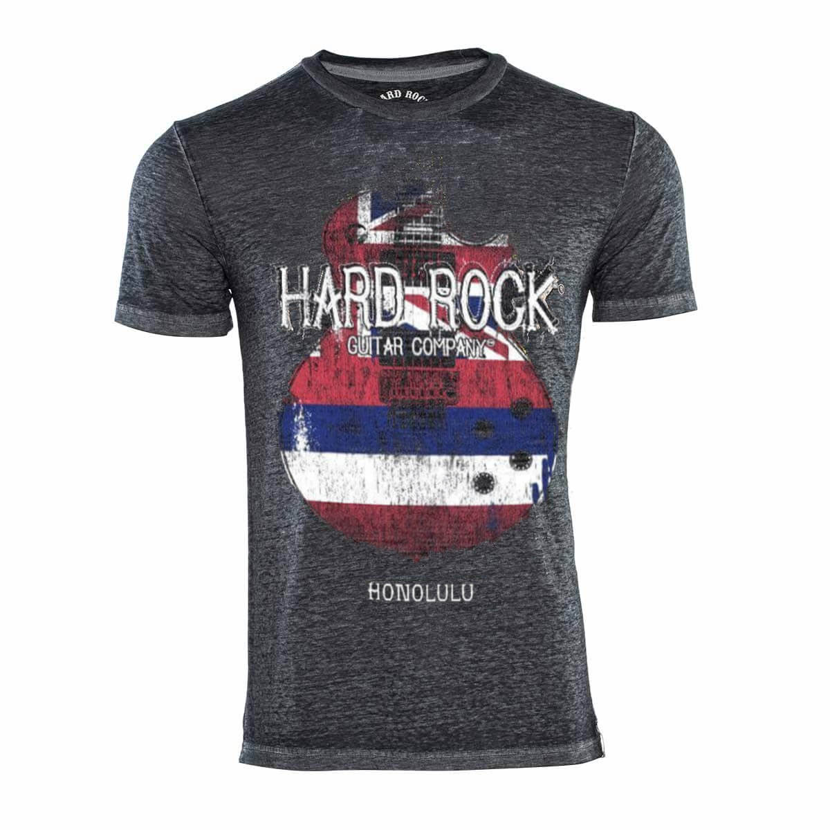 Men's Burnout Flag Guitar Graphic Tee image number 1