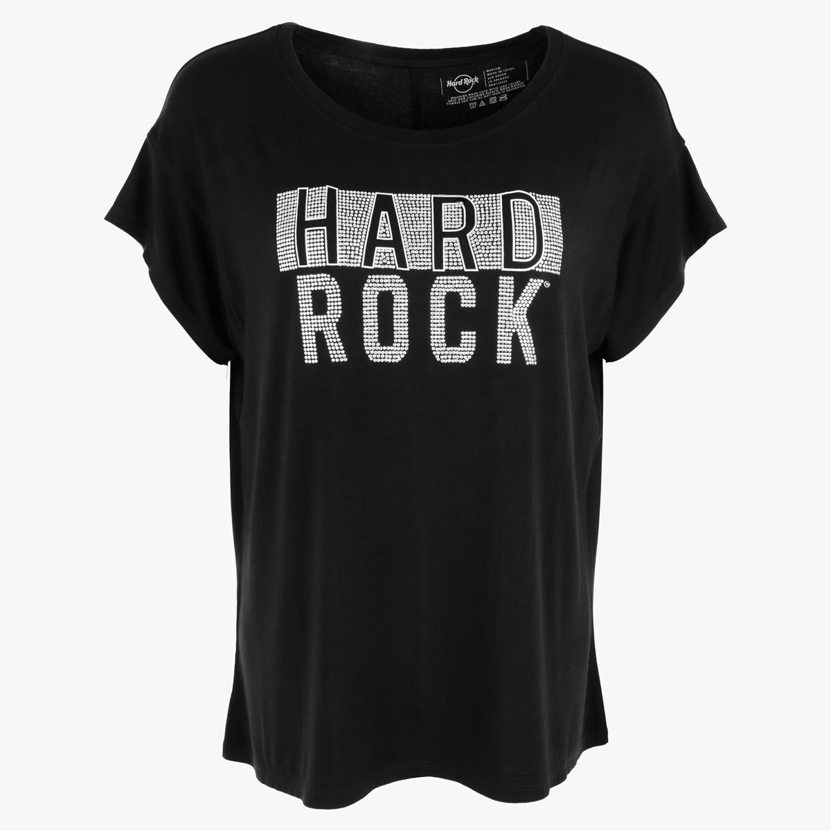 Ladies Fit Metallic Silver Studs LogoTee image number 2