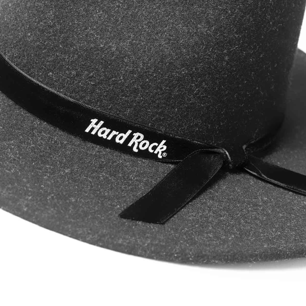Ladies Wool Flat Brim Hat Gray image number 5