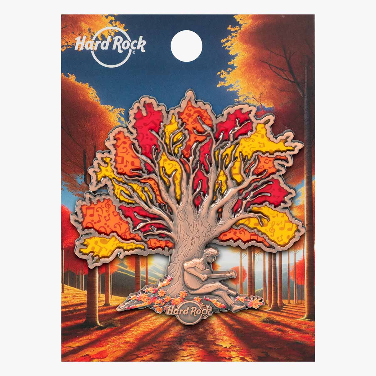 Online Exclusive 3D Jumbo Autumn Music Tree Pin image number 1