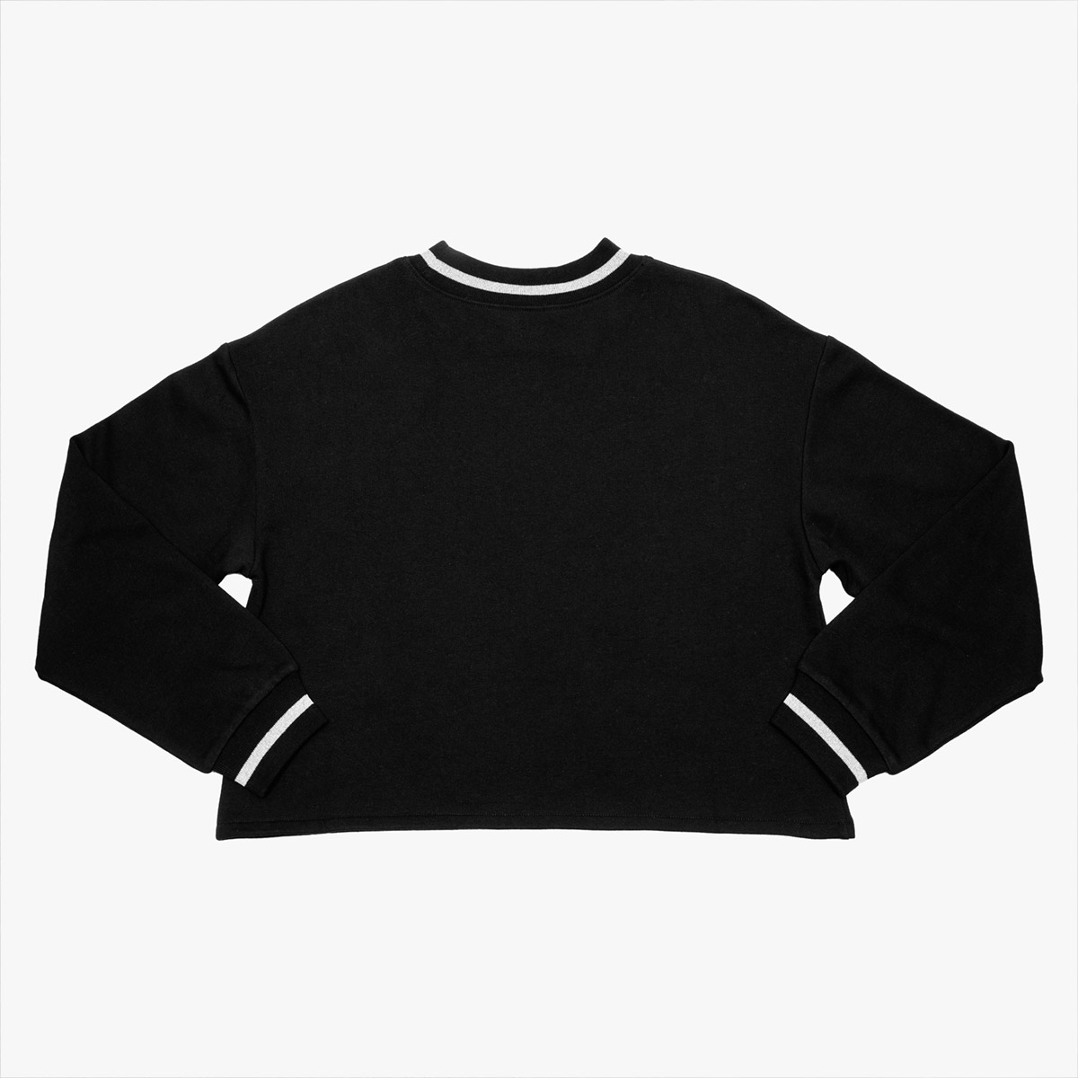 Ladies Fit Metallic Silver Glitter Logo Crewneck Sweater image number 4