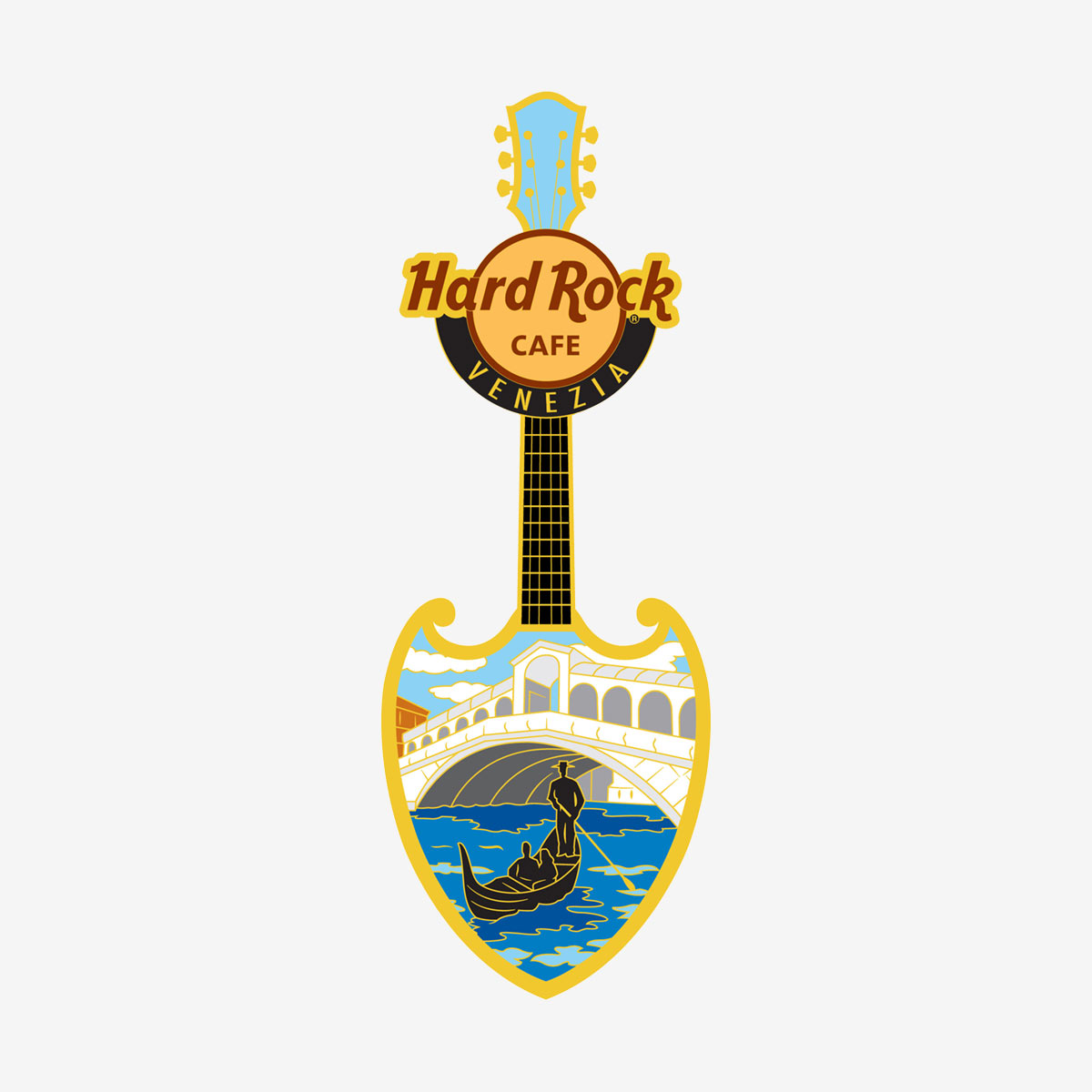 Venice Bridge Guitar Pin image number 1