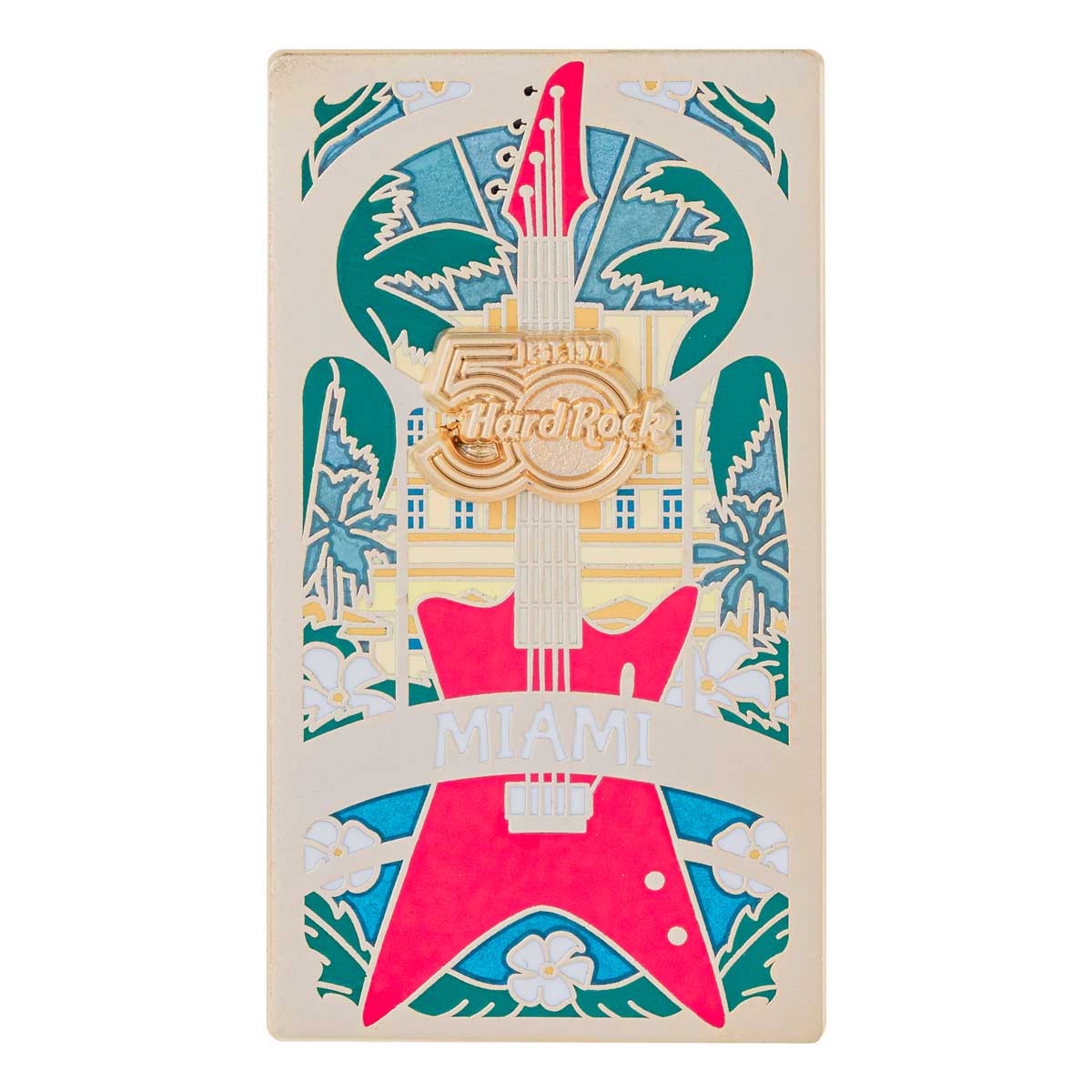 50th Anniversary Art Deco Guitar Pin Series image number 1