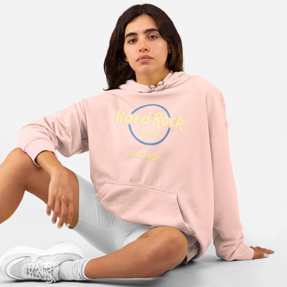 HR Uni Puff Logo Hoodie Soft Pink image number 4