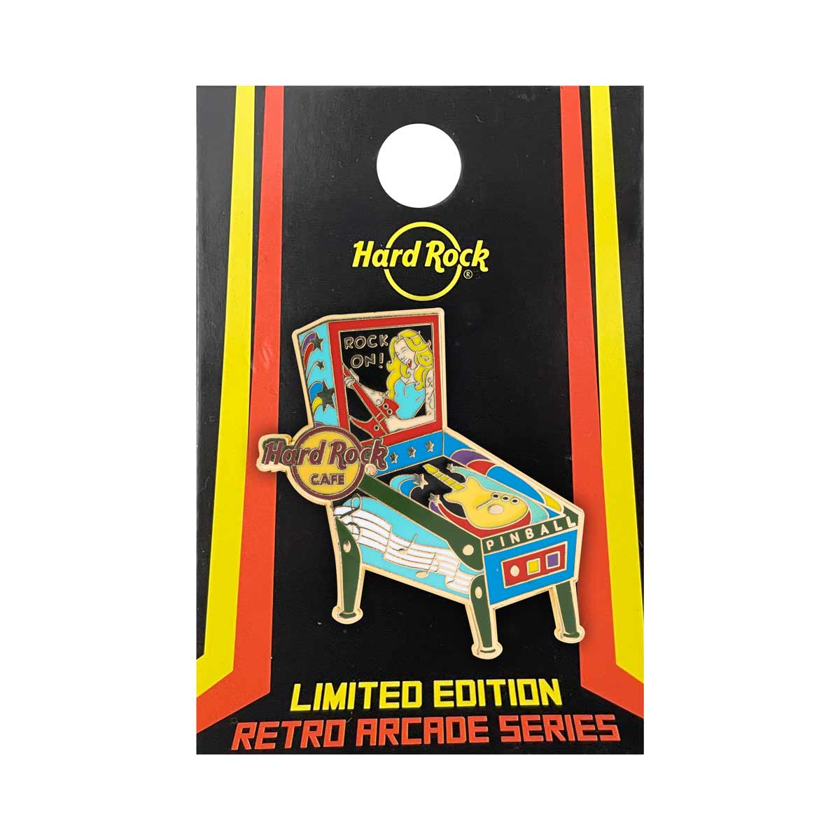 Retro Arcade Series Rock On Pinball Pin image number 2