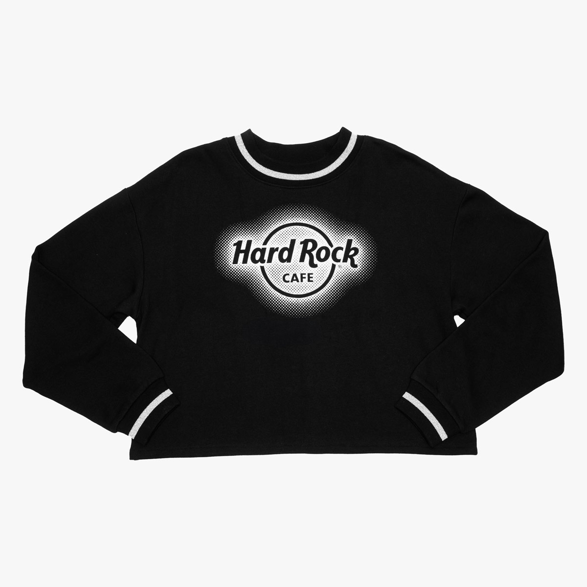 Ladies Fit Metallic Silver Glitter Logo Crewneck Sweater image number 3
