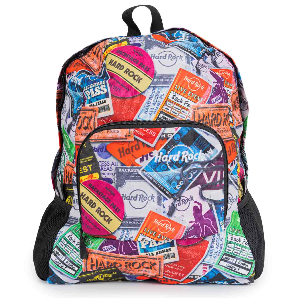 Ultralight Portable Packable Backstage Pass Print Backpack image number 1