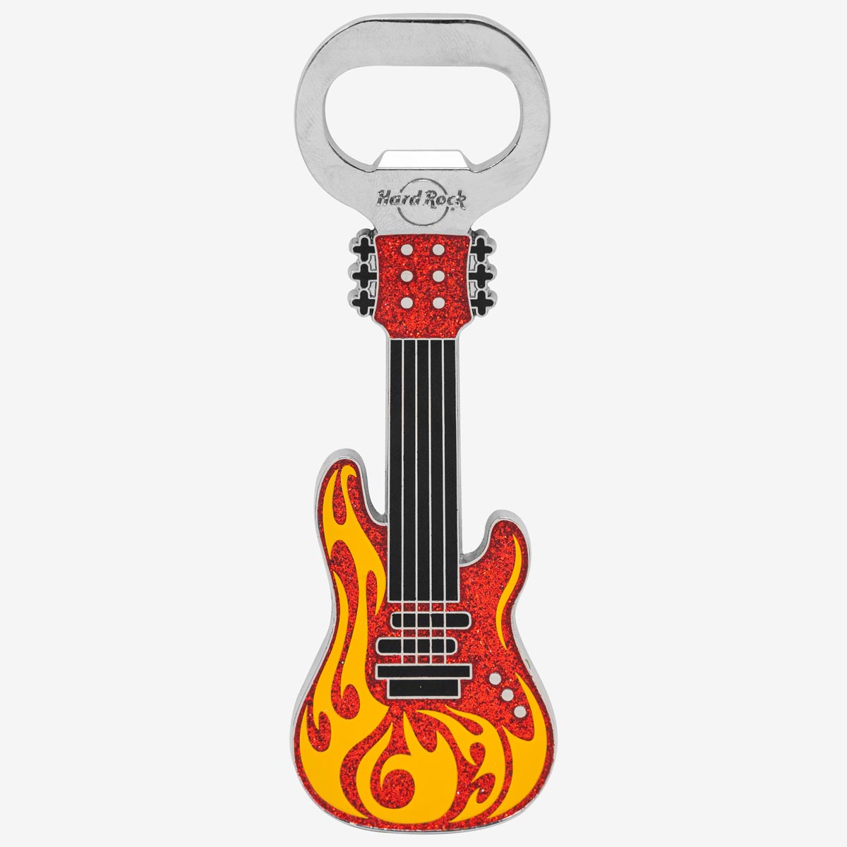 Flame Guitar Bottle Opener Magnet image number 1