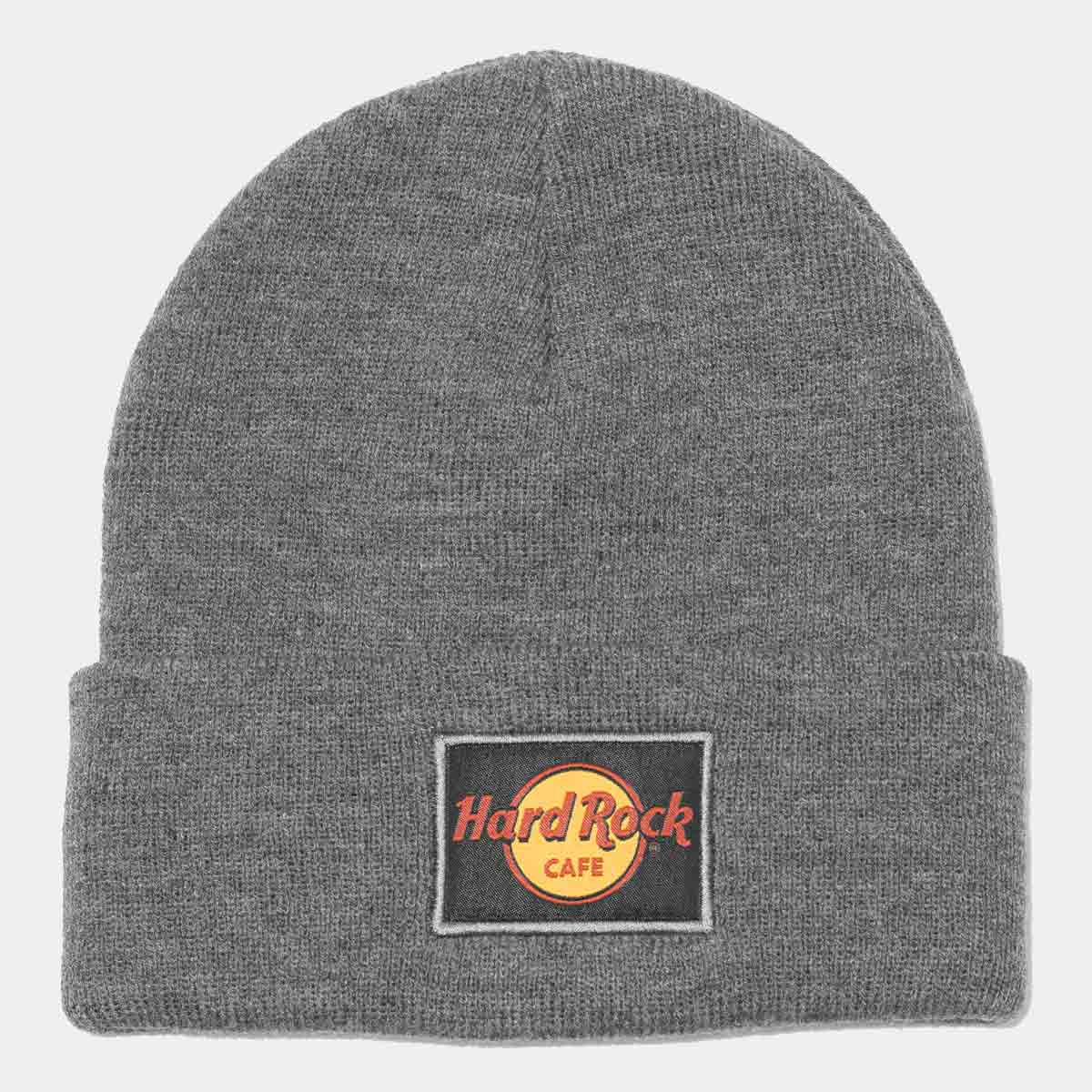 HR Woven Label Logo Fold Over Beanie Grey image number 1