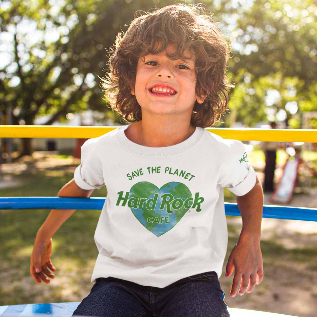 Hard Rock Youth Fit Save the Planet Heart Tee in White image number 2