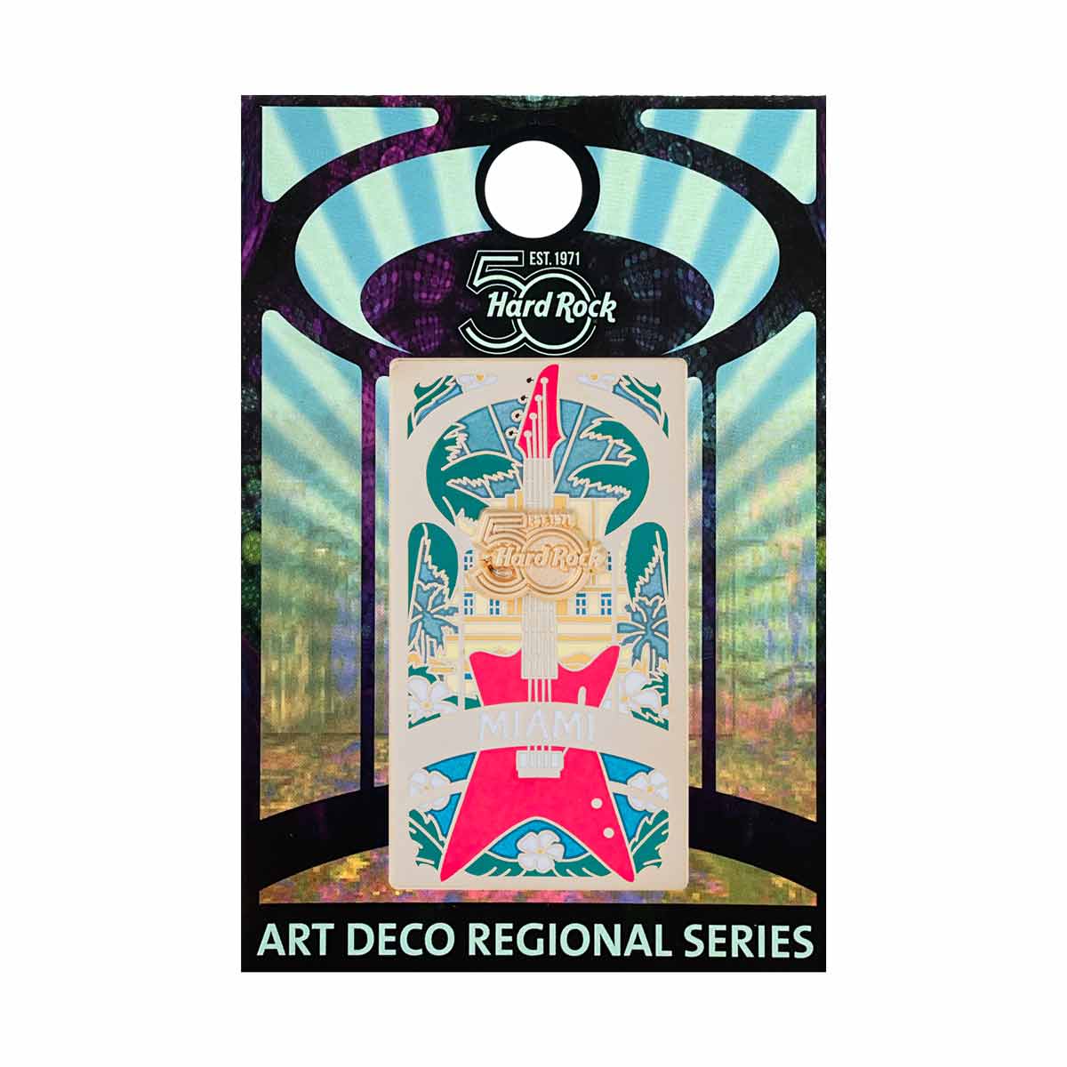 50th Anniversary Art Deco Guitar Pin Series image number 2