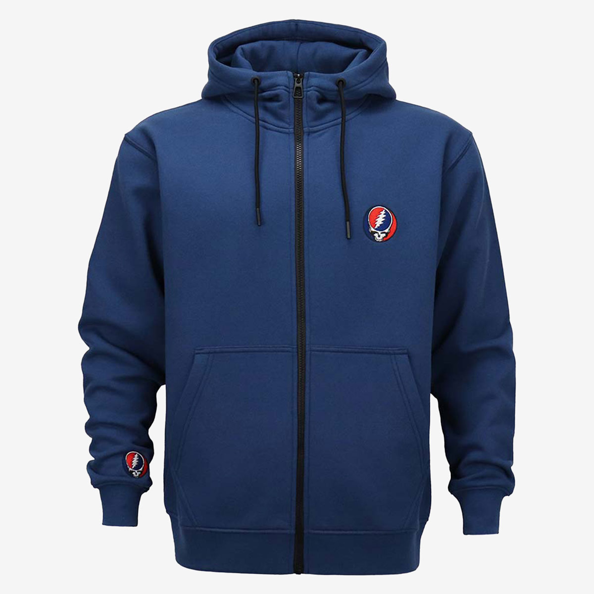 Grateful Dead Stealie Skull Zip-Up Hoodie in Navy image number 1