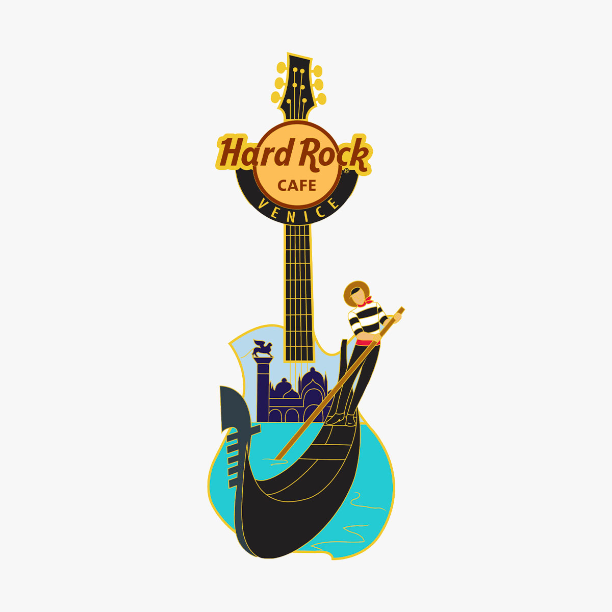 Venice Gondola Guitar Pin image number 1