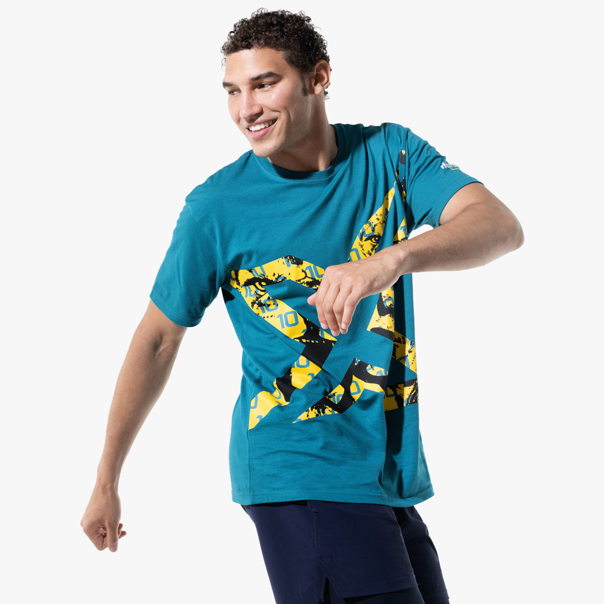 Messi x Hard Rock Crew Tee in Teal image number 1