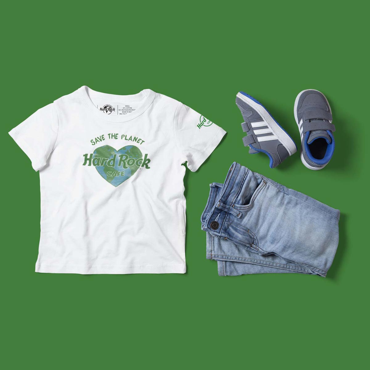 Hard Rock Youth Fit Save the Planet Heart Tee in White image number 1