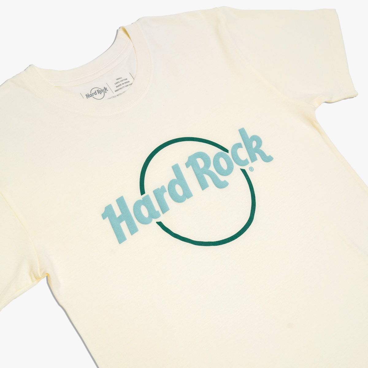 Hard Rock Adult Fit Pop of Color Tee in Natural Beige image number 4