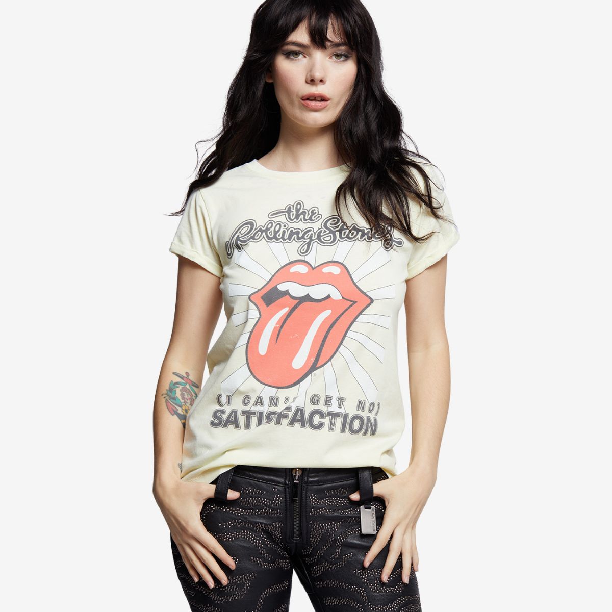 Rolling Stones Fitted Tee No Satisfaction Design by Recycled Karma image number 1