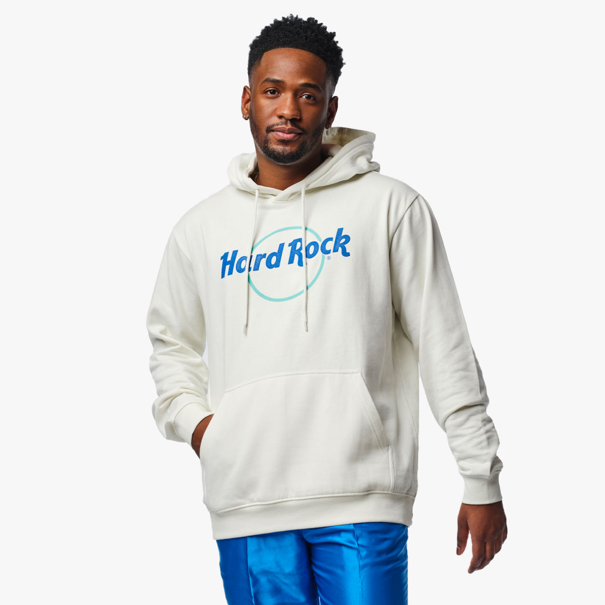 Adult Fit Pop of Color Fleece Hoodie in Cannoli Cream image number 1