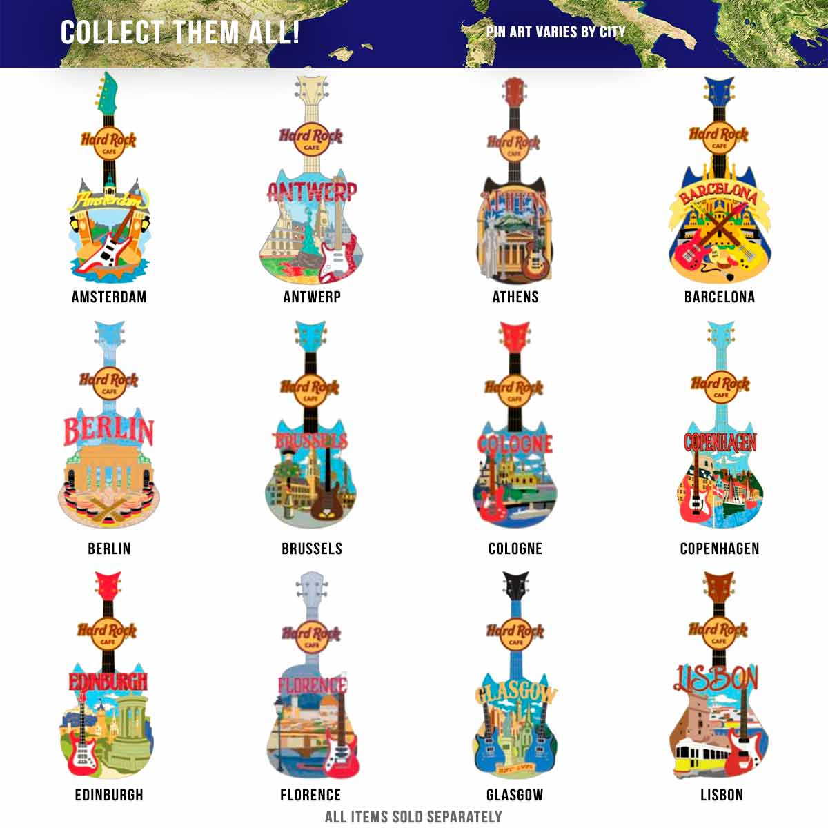 Core Europe City Art Pin image number 1