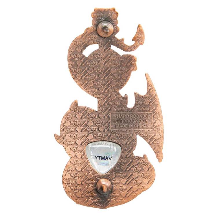 3D Dragon and Flag Guitar Pin image number 2