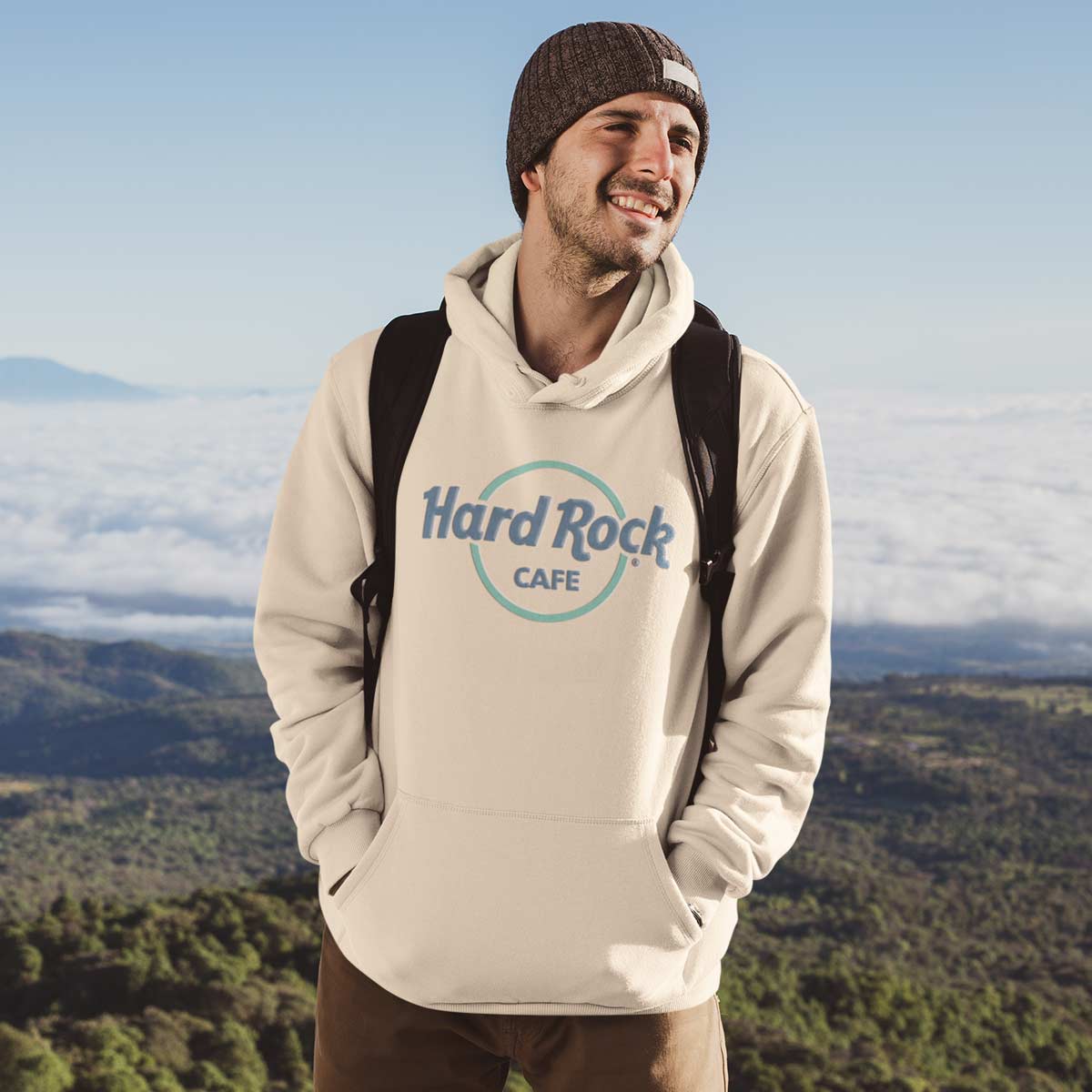Uni HR Puff Logo Hoodie- Tan image number 2