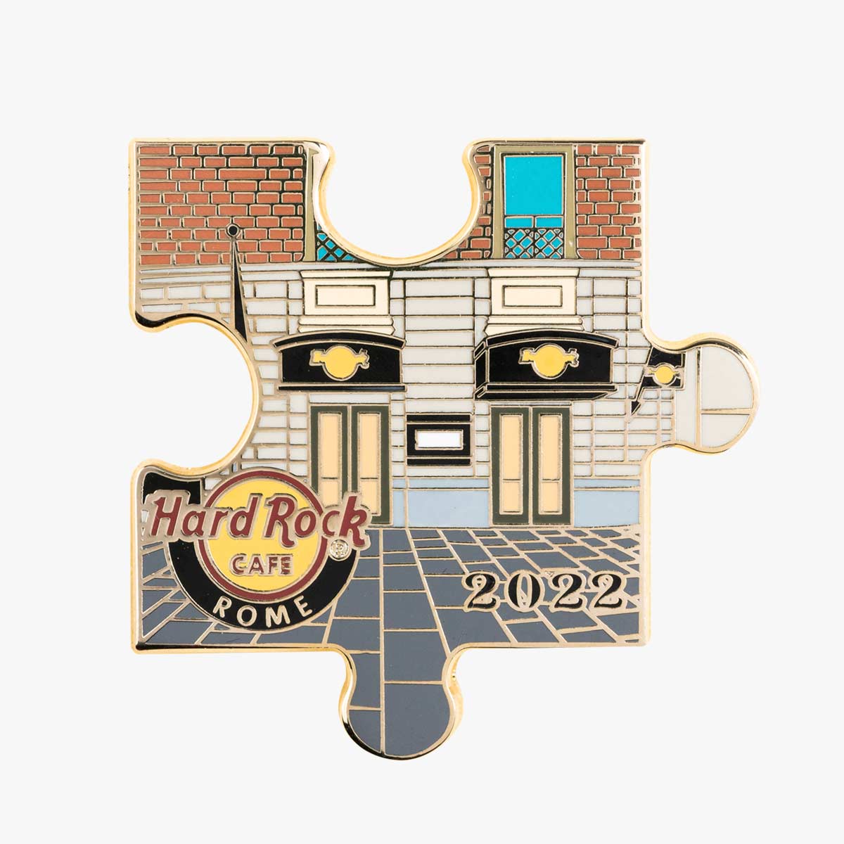 Facade Puzzle Piece 2 Gold Prototype Pin image number 1