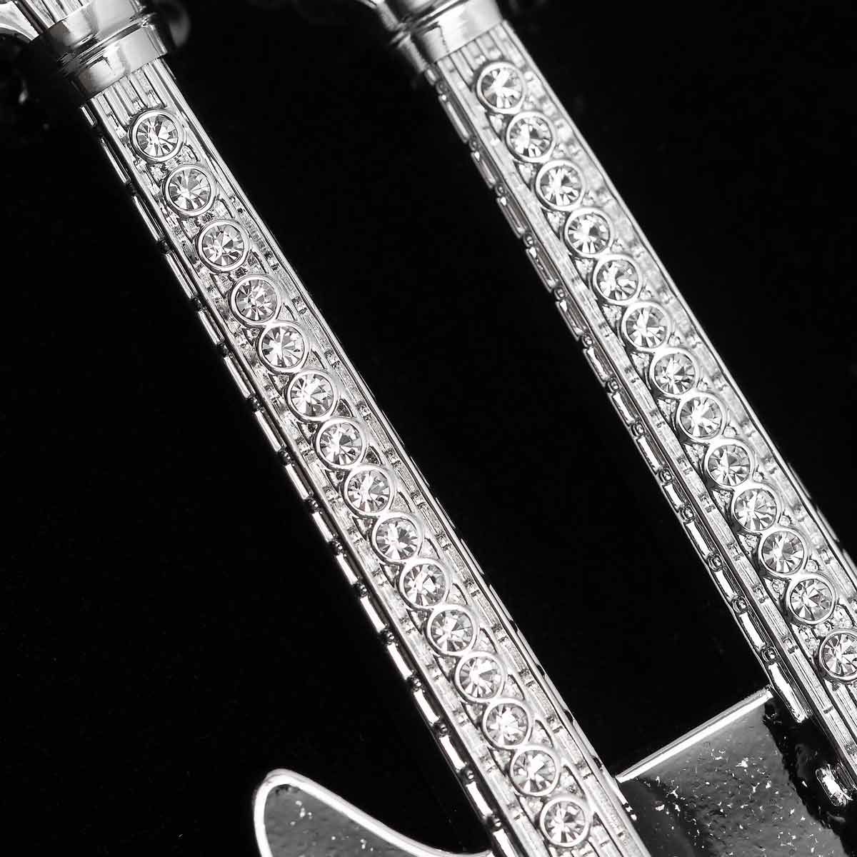 Guitar Ornament Silver Plated image number 6