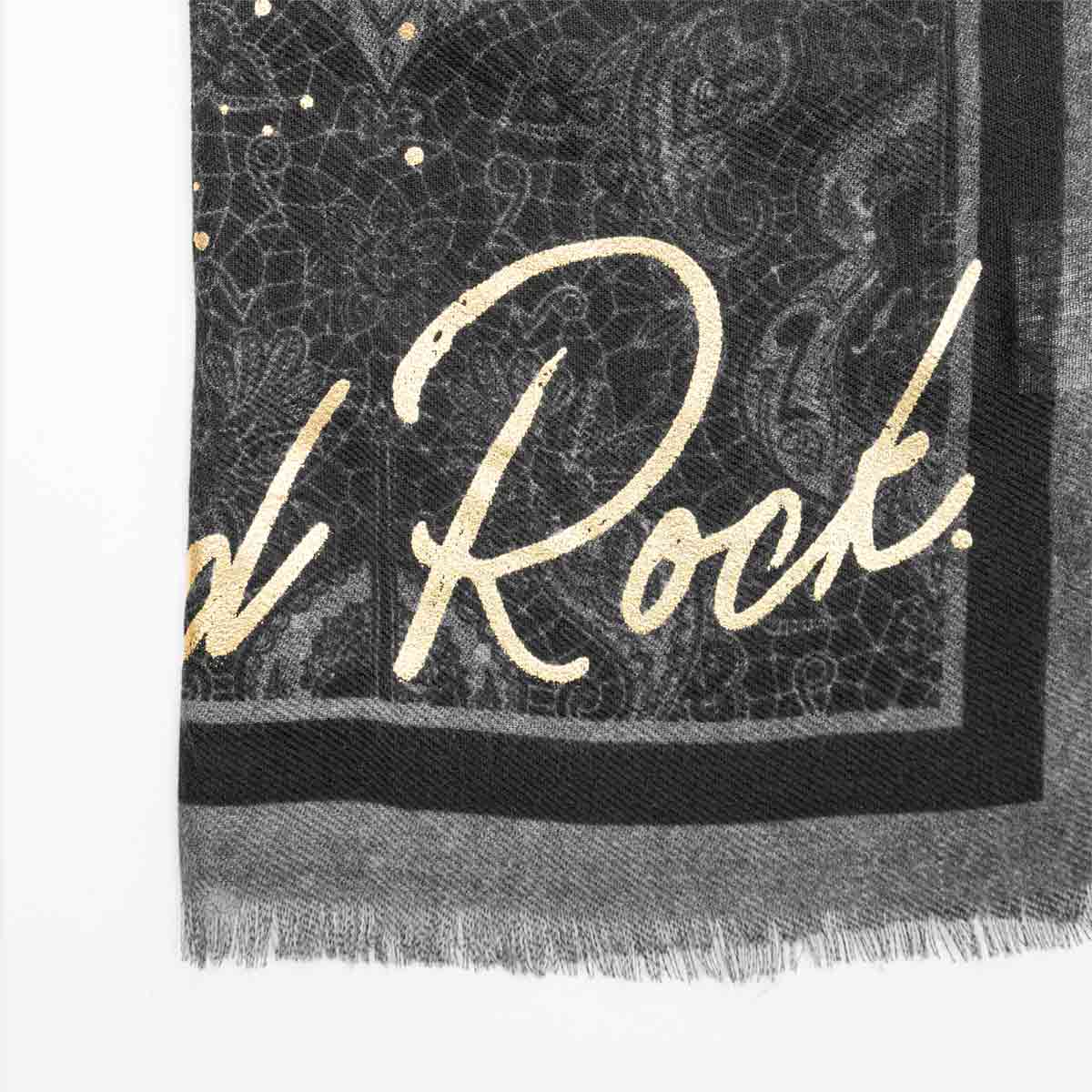 Black Paisley Foil Guitar Scarf image number 3