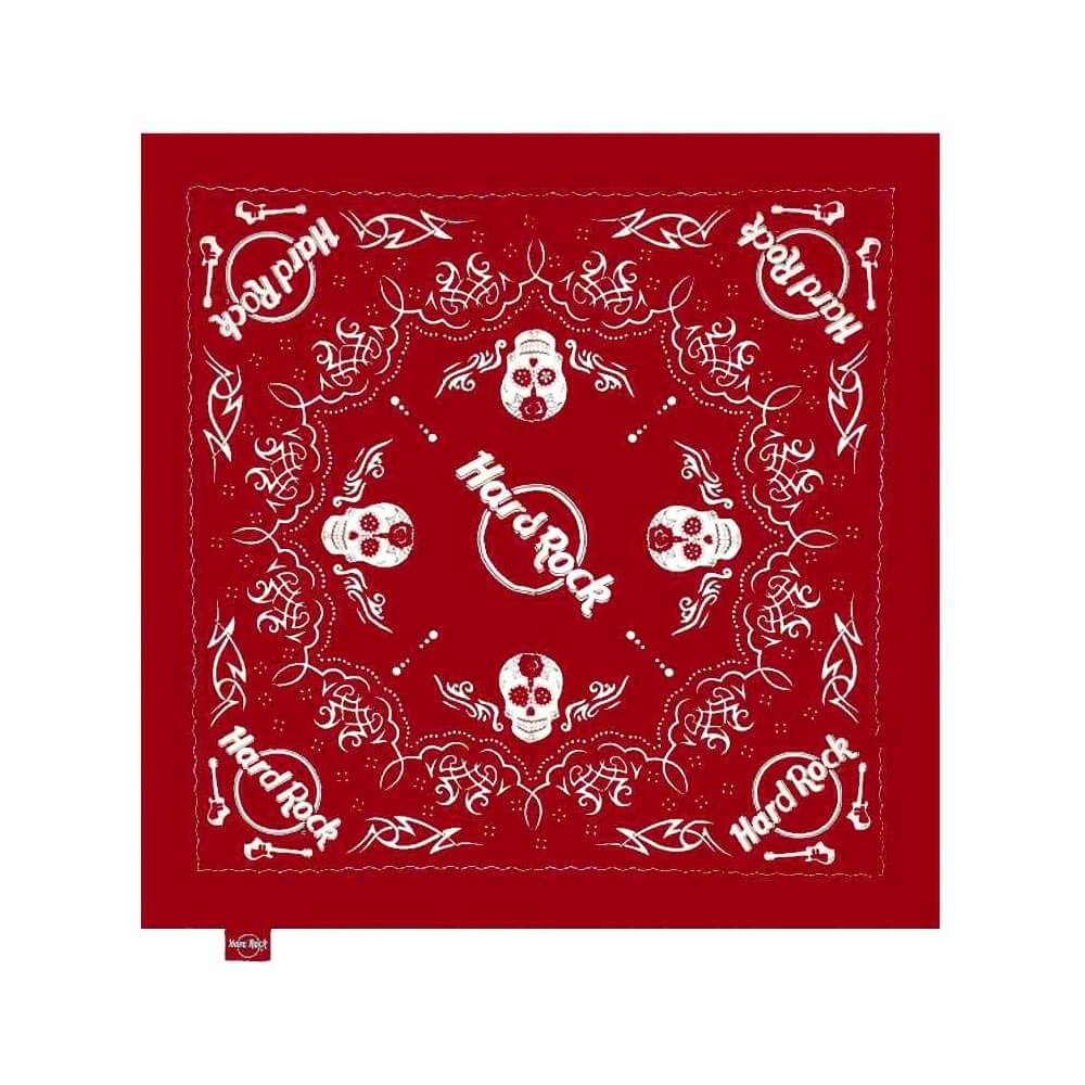Logo Skull & Guitars Bandana Red image number 2