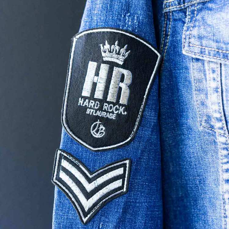 Slim Fit Denim Jean Jacket with Floral Patch image number 3